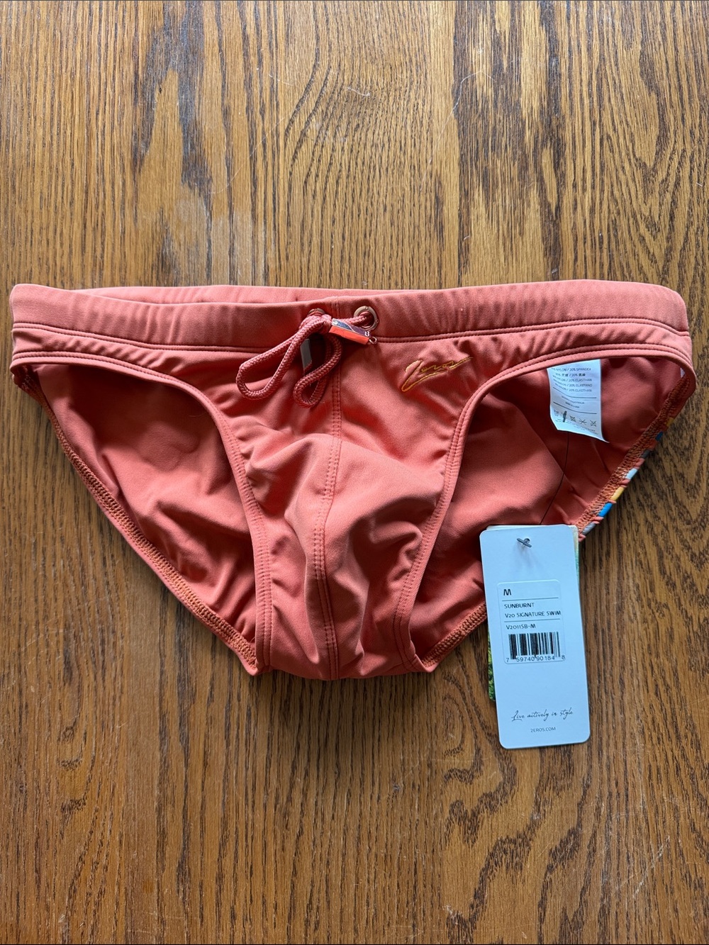 Men’s 2EROS Signature Swim Brief in Sunburnt (Medium)